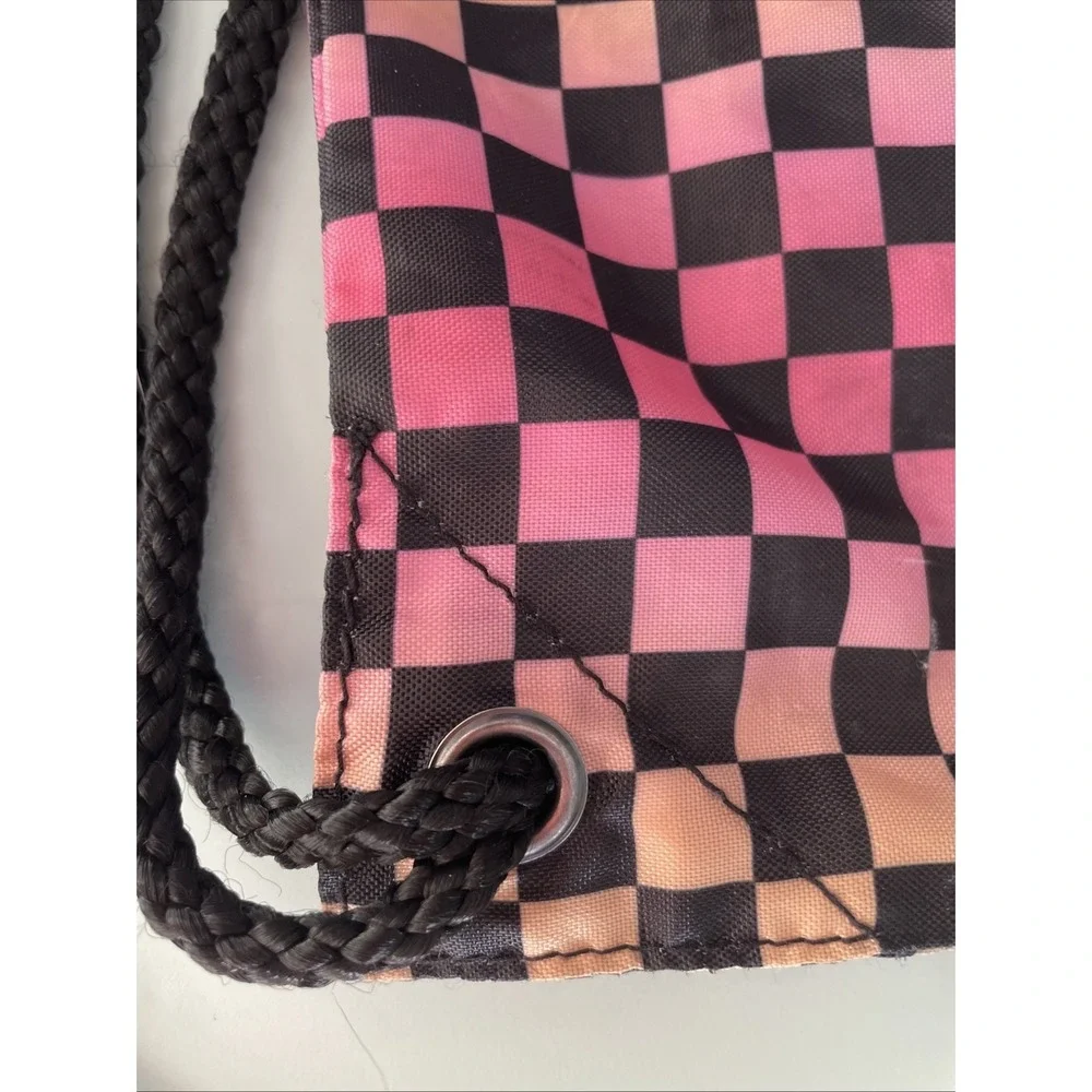 Vans Off The Wall Rainbow Checkerboard Drawstring Backpack Cinch Bag OS